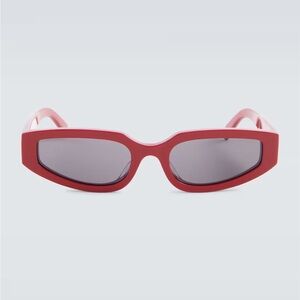NWOT Celine Triomphe Red Oval Sunglasses